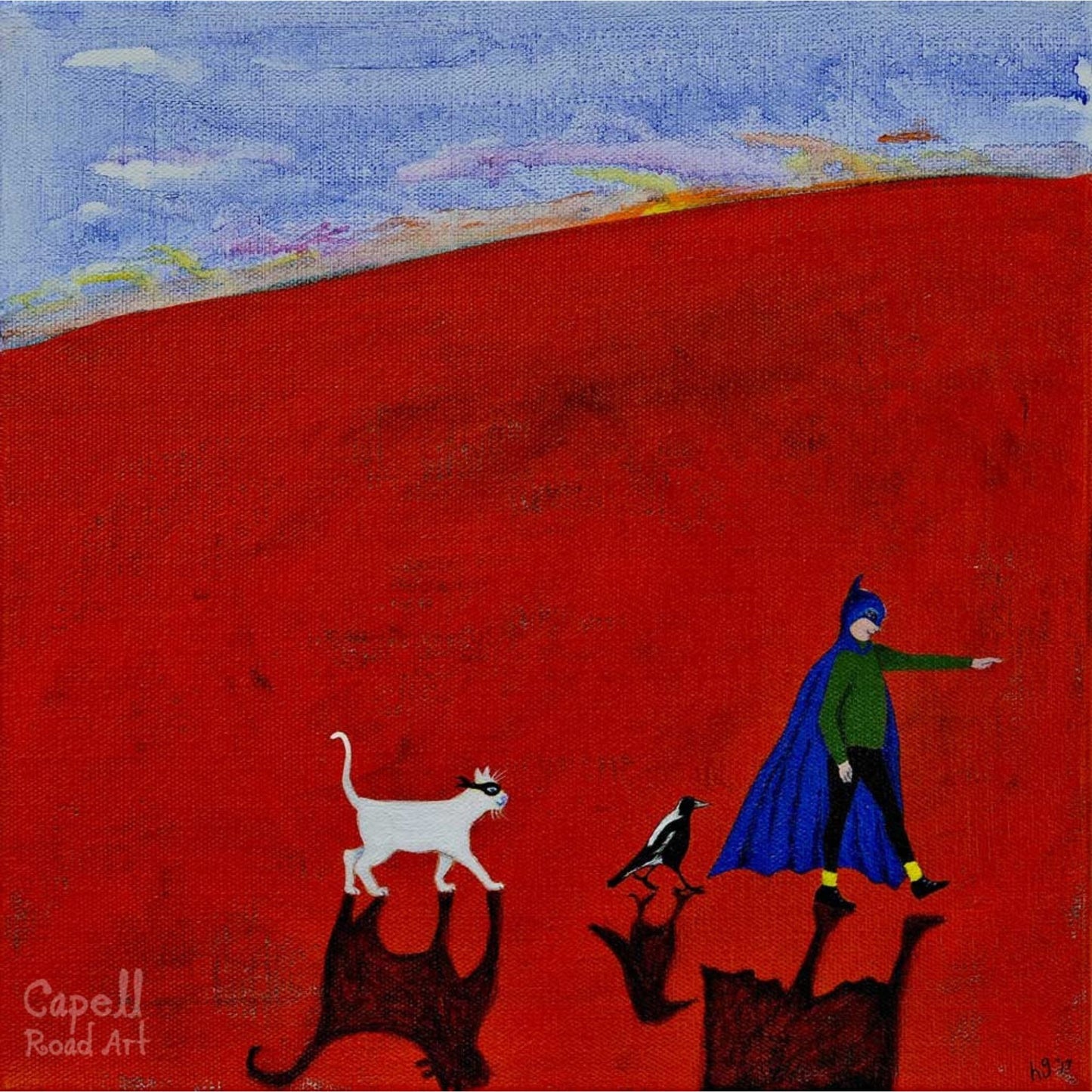 Captain Longshadow Art Card by Artist Helen Gray
