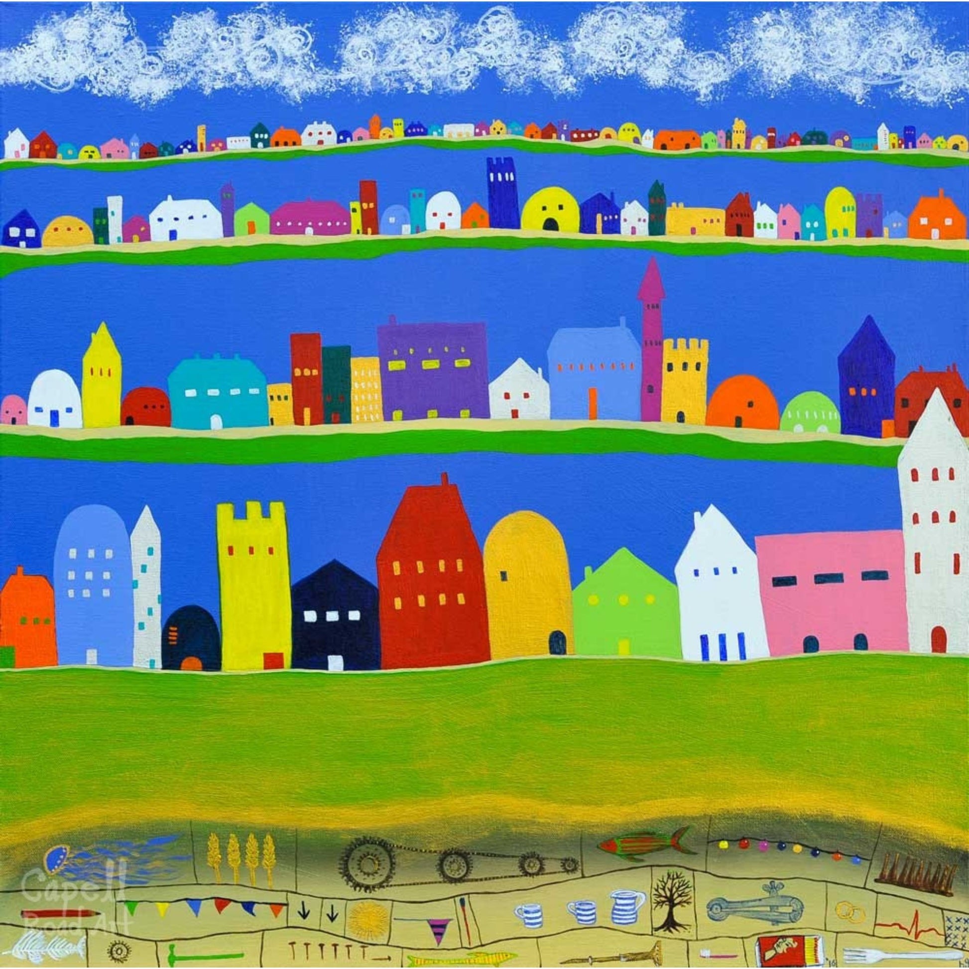 We're all in this Together Art Card by Artist Helen Gray
