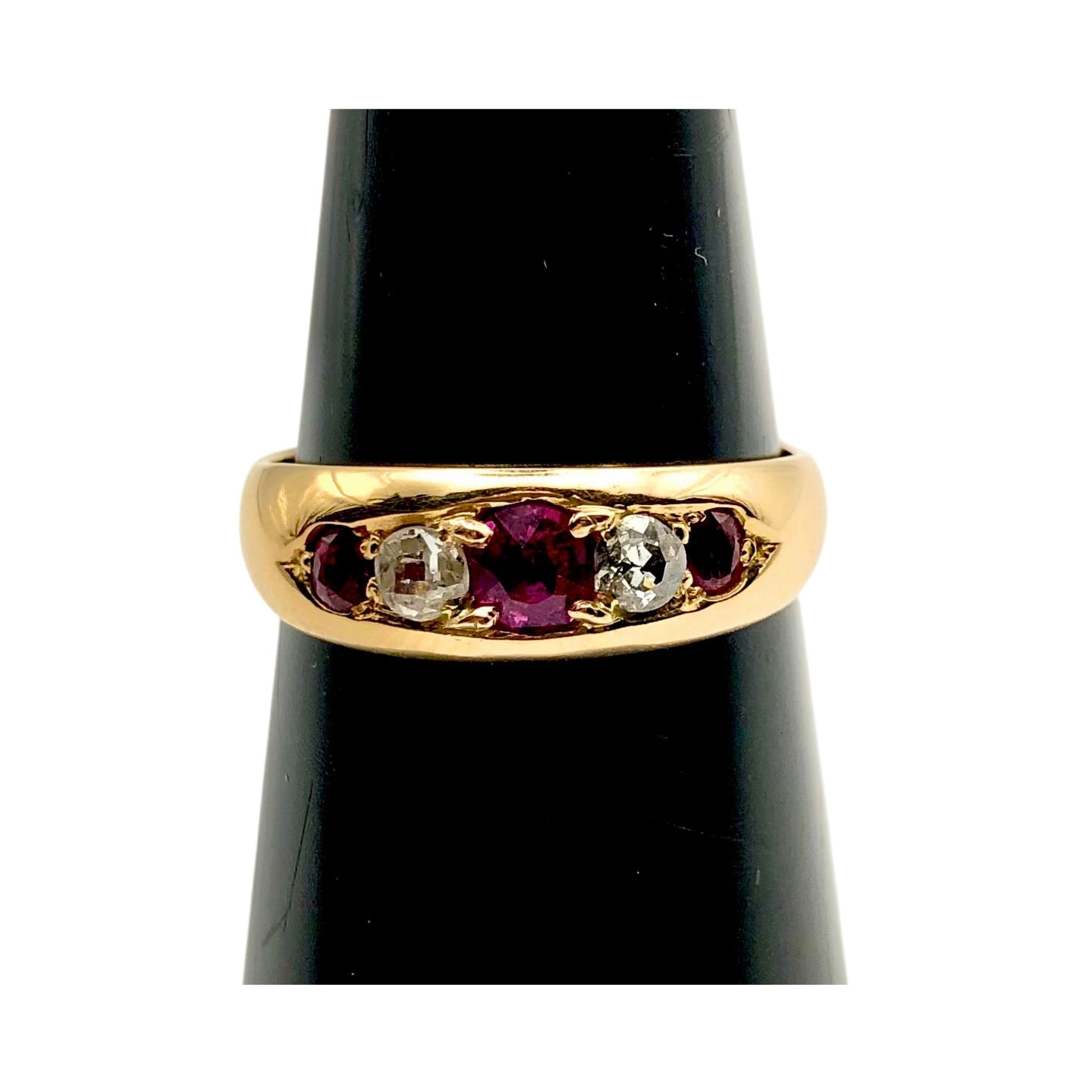 Ruby & Diamond Antique Gypsy Ring