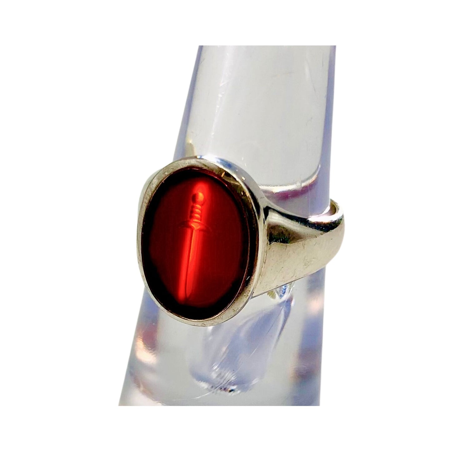 Carnelian Sword Intaglio Ring