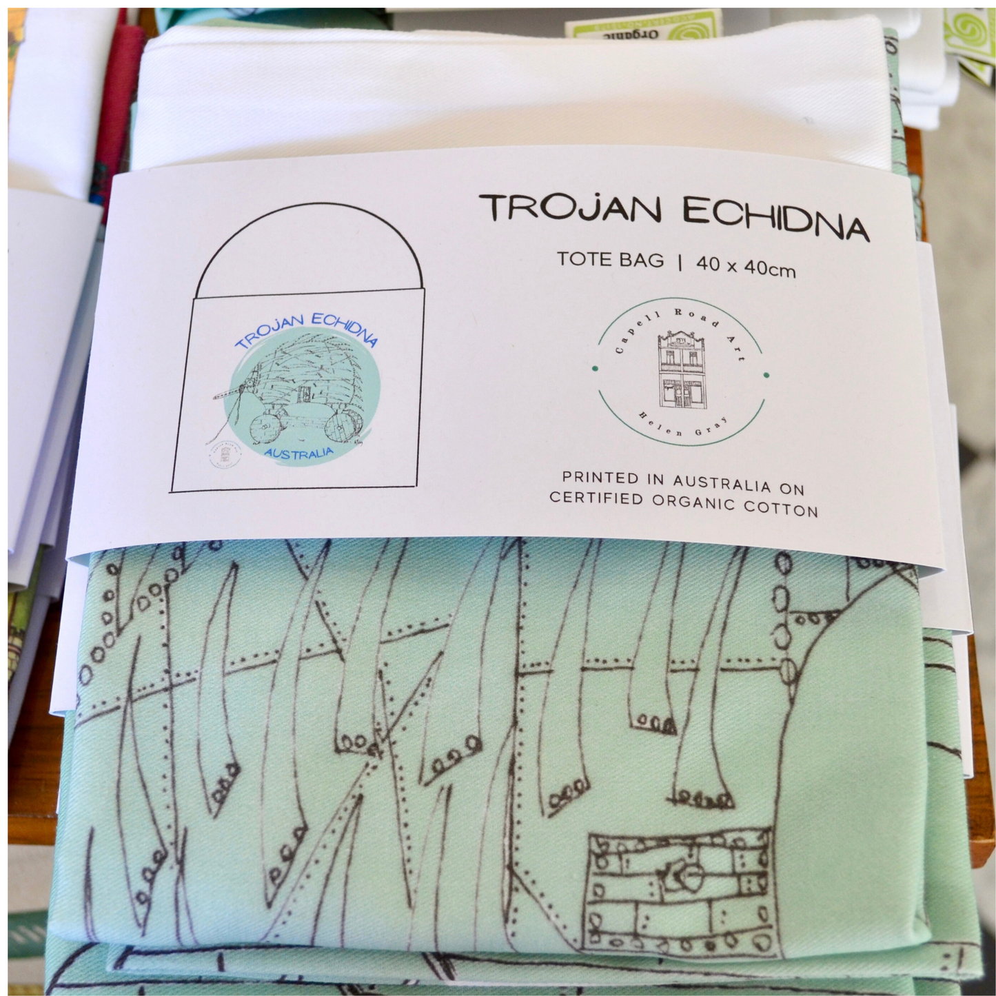 Trojan Echidna Tote Bag